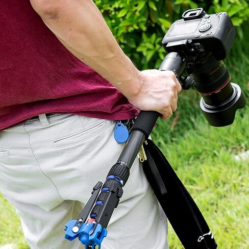 Monopod with Feet, Camera Monopod with Storage Bag Hex Wrench Cushion C-222+M-1 5 Sections Carbon Fiber Portable Telescopic Monopod Tripod for DSLR Camera in Saudi Arabia