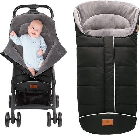 Miracle Baby Bunting Bag, Warm Infant Car Seat Cover Blanket with Zipper & Hood, Fleece Footmuff Sleeping Bag for Stroller, Boys Girls 0-48 Months in Kuwait