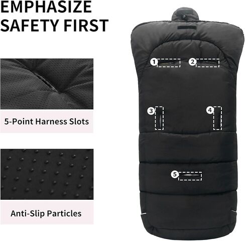 Miracle Baby Bunting Bag, Warm Infant Car Seat Cover Blanket with Zipper & Hood, Fleece Footmuff Sleeping Bag for Stroller, Boys Girls 0-48 Months in Kuwait