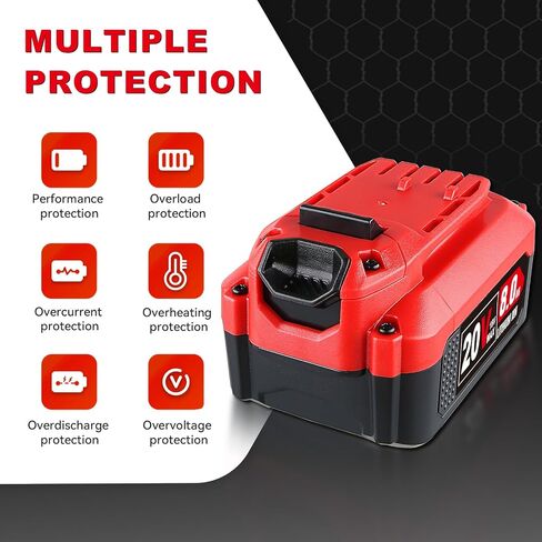 8.0Ah 2Pack Lithium Compatible with Craftsman 20V Cordless Power Tools Replacement for Craftsman 20V Battery in Saudi Arabia