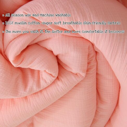 طقم سرير أطفال مكون من 3 قطع من قطن الموسلين للفتيات والأولاد، طقم لحاف سرير ناعم للغاية يسمح بالتهوية مع لحاف سرير بديل مكشكش لطيف، ملاءة جاهزة، كيس وسادة، مناسب لجميع المواسم (بيج) in Kuwait