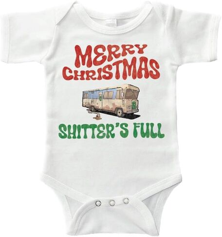 JGT Designs Shitter's Full Christmas Christmas Vacation Inspired Baby Bodysuit, Romper One Piece in Saudi Arabia