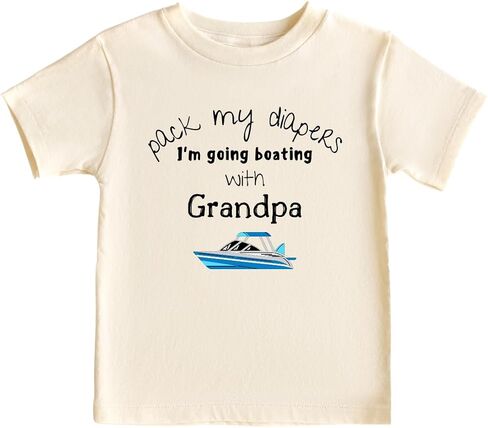 تي شيرت لطيف للأطفال الصغار مطبوع عليه عبارة "I'm Going Boating" من Pack My Diapers، تي شيرت للأطفال والصغار - ملابس مضحكة للفتيات والأولاد لحفلة استقبال المولود الجديد in Kuwait