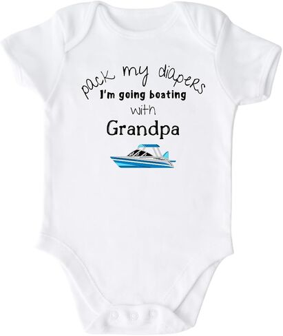 تي شيرت لطيف للأطفال الصغار مطبوع عليه عبارة "I'm Going Boating" من Pack My Diapers، تي شيرت للأطفال والصغار - ملابس مضحكة للفتيات والأولاد لحفلة استقبال المولود الجديد in Kuwait