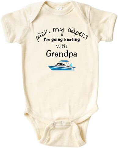 تي شيرت لطيف للأطفال الصغار مطبوع عليه عبارة "I'm Going Boating" من Pack My Diapers، تي شيرت للأطفال والصغار - ملابس مضحكة للفتيات والأولاد لحفلة استقبال المولود الجديد in Kuwait