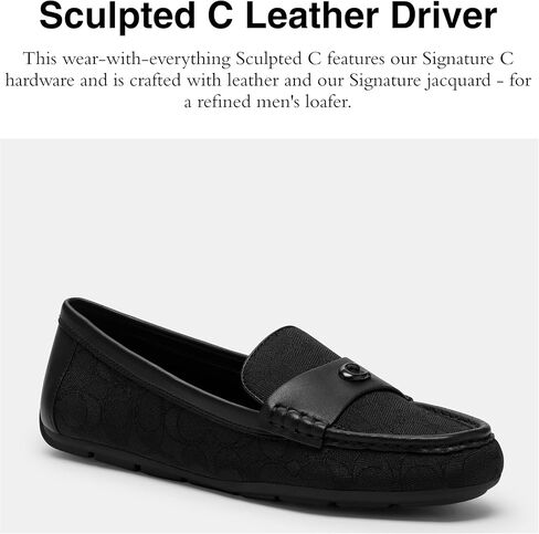 Coach Women's Sculpted C Driver in Signature Jacquard Loafer in Saudi Arabia