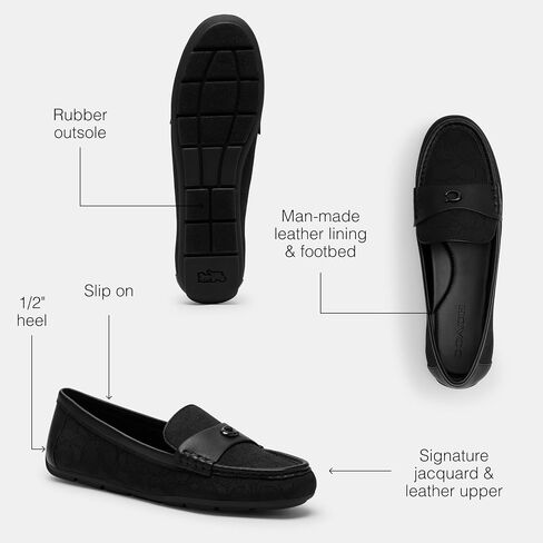 Coach Women's Sculpted C Driver in Signature Jacquard Loafer in Saudi Arabia