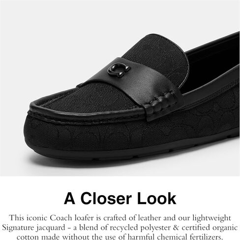 Coach Women's Sculpted C Driver in Signature Jacquard Loafer in Saudi Arabia