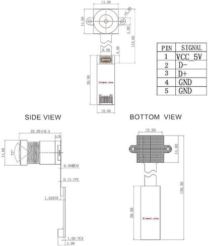 Global Shutter USB Camera OV9281 Webcam Module Low Distortion Lens 1MP Camera Module Board for Computer Laptop in Saudi Arabia