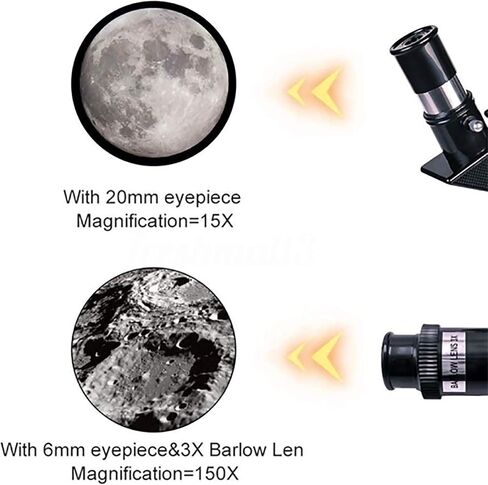 Telescope 150X Wid - -Angle Astronomical Telescope,70mm HD Refractor Telescope for Astronomy,Beginner and Kids Monocular Lunar Observation Tele in Saudi Arabia