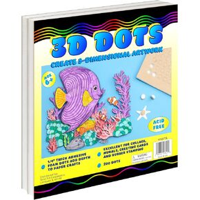 3D Dots, 400 Pieces, Foam Dot Measures 1/4" high x 1/2" Diameter, Double-Sided Adhesive, Pop Dots for Art, Craft, Collage, Card Making and Rubber Stamping in Saudi Arabia