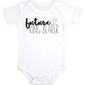 Future Ring Bearer Baby Boy Bodysuit | Wedding Announcement Jumpsuit in Saudi Arabia
