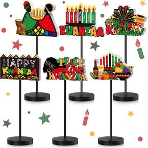 6 PCS 6 PCS Juneteenth Table Decorations Wooden Menced Centerdenth Tier -Tiered Tiered Tresh Decor in Kuwait