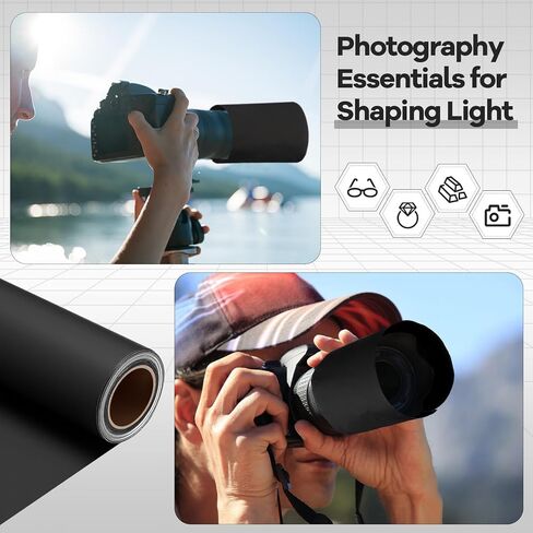 ماتي Cinefoil 12 بوصة × 40 قدم لفة التصوير الفوتوغرافي اخفاء الضوء تسرب رقائق الألومنيوم للتحكم الدقيق في الضوء Cinefoil القابلة لإعادة الاستخدام لاستوديو تصوير الفيديو in Saudi Arabia