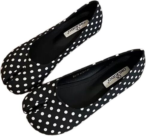 ZQW Cute Tabi Shoes for Women Split Toe Ballet Flats Polka Dots Lightweight Comfortable Shoes for Casual, Office & Walking in Saudi Arabia