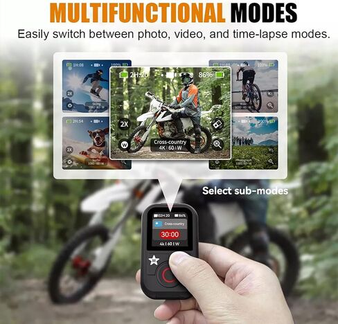 Bluetooth Remote Control W/1.4-inch HD Color Screen for Hero 13/12/11/10/9 in Saudi Arabia