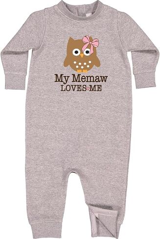 رومبير من الصوف من Inktastic Memaw Loves Me Grandchild Girl على شكل بومة للأطفال in Kuwait