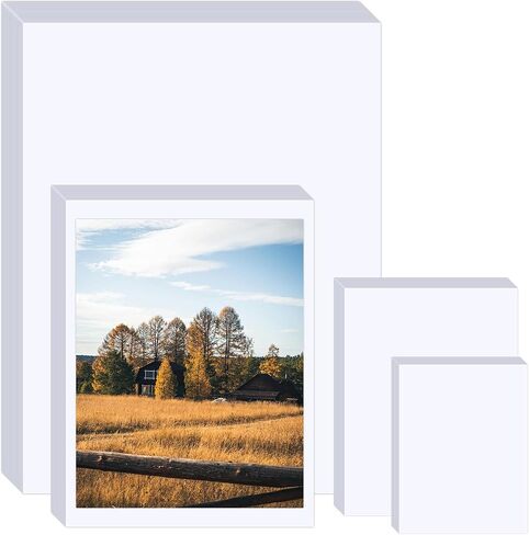 Lokunn 30 Sheets ورقة صورة لامعة ، 8.5 × 11 بوصة ورق الصور ، مناسبة لطابعات الحبر الصبغة. مريحة للاستخدام المنزلي. يمكن طباعة الصور وأغطية الإعلانات وبطاقات الوصفة in Kuwait