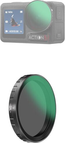 طقم مرشح ND/PL لـ DJI Action 5 Pro / 4/3 - مجموعة مستقطبة هجينة ذات كثافة محايدة (ND8/PL ND16/PL ND32/PL ND64/PL) للحصول على لقطات واضحة ومتوازنة in Kuwait
