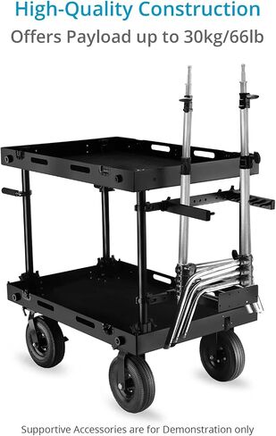 PROAIM C-Stand Holder for Victor & Atlas Video Camera Production Carts. Holds up to 4 C-Stands, Secure with 30kg/66lb Payload. with Rubber Straps Protects from Damage in Saudi Arabia