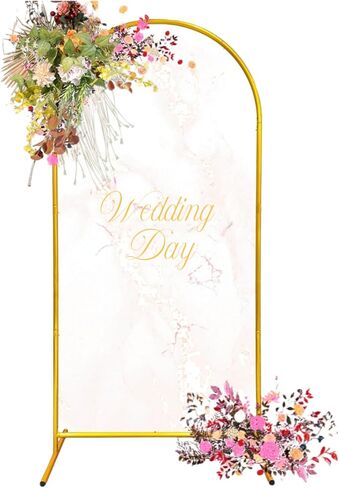 DDMY Arch Backdrop Stand, Gold Metal Balloon Arch Stand 6.6FT for Wedding Ceremony Birthday Party Baby Shower Graduation Ceremony Photo Backdrop Other Occasions Decoration in Saudi Arabia