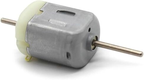 DC 1.5V-12V 130 Carbon Brush Electronic Starter Double Shaft 3000-7000RPM DIY Toy Model Small Electronic Starter Wind Generator Making Accessories(Silver Back Motor) in Saudi Arabia