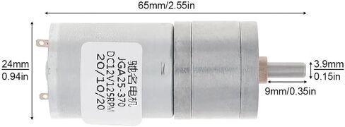 Geared Electronic Starter JGA25-370 DC Electronic Starter 3-24V High Torque Gear Reducer 12RPM 125RPM Electronic Starter for Robot/Smart Car Machinery Tools(125RPM) in Saudi Arabia