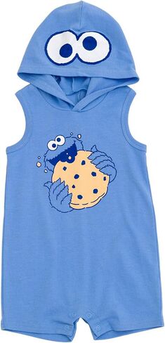 Sesame Street Hooded Cosplay Romper Newborn to Little Kid Sizes (0-3 Months - 5) in Saudi Arabia