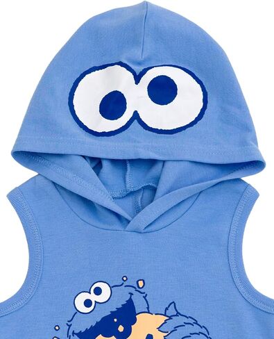 Sesame Street Hooded Cosplay Romper Newborn to Little Kid Sizes (0-3 Months - 5) in Saudi Arabia