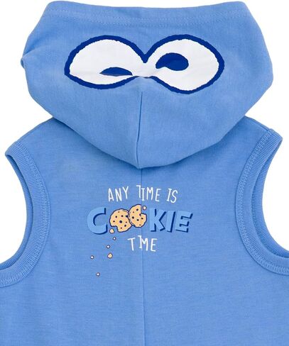 Sesame Street Hooded Cosplay Romper Newborn to Little Kid Sizes (0-3 Months - 5) in Saudi Arabia