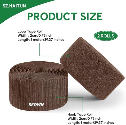 SZ.haitun Sew On Hook and Loop Tape, 0.79in*1.09Yard Nylon Fabric Fastener Strips, Self Adhesive Heavy Duty Strips Fastener for Clothing Sewing Crafts and DIY Projects, Purple in Saudi Arabia