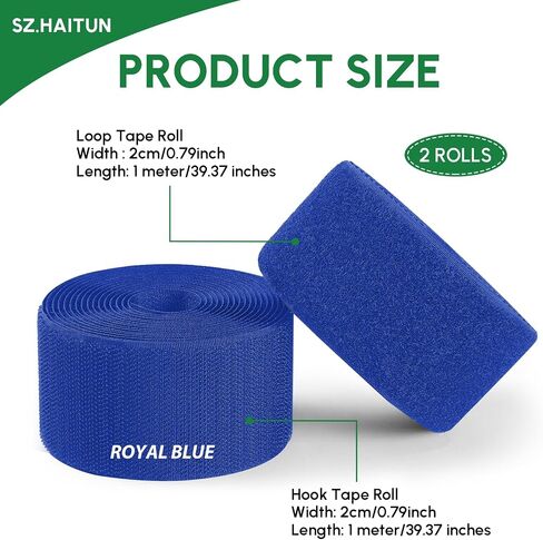 SZ.haitun Sew On Hook and Loop Tape, 0.79in*1.09Yard Nylon Fabric Fastener Strips, Self Adhesive Heavy Duty Strips Fastener for Clothing Sewing Crafts and DIY Projects, Purple in Saudi Arabia