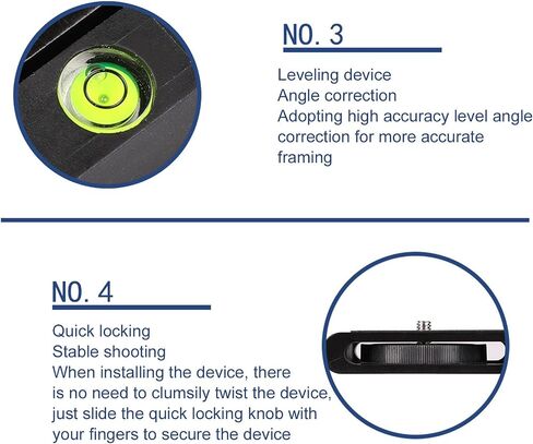 Head Folding Plate, S Plate with 1/4 Inch S, 360 Degree Rotation Aluminum y for DSLR C Video in Saudi Arabia