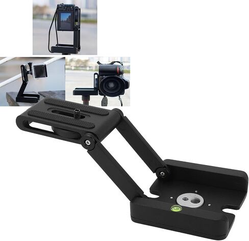 Head Folding Plate, S Plate with 1/4 Inch S, 360 Degree Rotation Aluminum y for DSLR C Video in Saudi Arabia