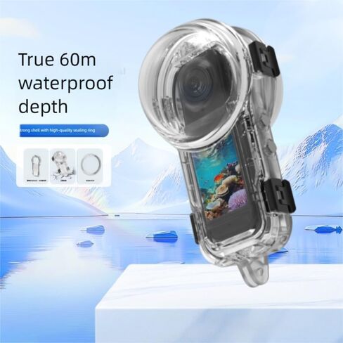 حافظة غوص خفية كاملة لغطاء الكاميرا الواقي Insta360 X5 مقاومة للماء 60 مترًا، تمنع الاصطدام والتآكل والخدوش، ولا توجد نقطة عمياء in Kuwait