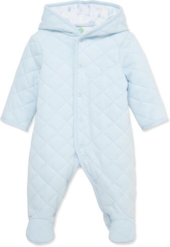 Little Me Clothes for Baby Boys' and Girls' Organic Cotton Quilted Velour Pram Snowsuit with Fold-Over Mitts, NB to 9 Months in Saudi Arabia