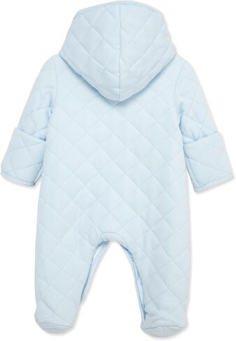 Little Me Clothes for Baby Boys' and Girls' Organic Cotton Quilted Velour Pram Snowsuit with Fold-Over Mitts, NB to 9 Months in Saudi Arabia