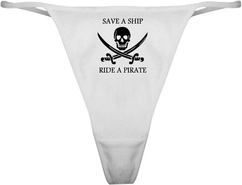 Cafepress حفظ سفينة ركوب الملابس الداخلية Thong Pirate الكلاسيكية ، سراويل داخلية للسيدات in Saudi Arabia