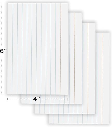 بطاقات الفهرس 3x5 Bulk ، (2400 بطاقة) ، Notecards ، البطاقات التعليمية ، Notecards 3x5 مبطن ، فارغة على الظهر ، البطاقات التعليمية للمنزل المدرسي والمكاتب ، بطاقة فهرس محكم ، 100 لكل حزمة ، (24 حزمة) in Kuwait