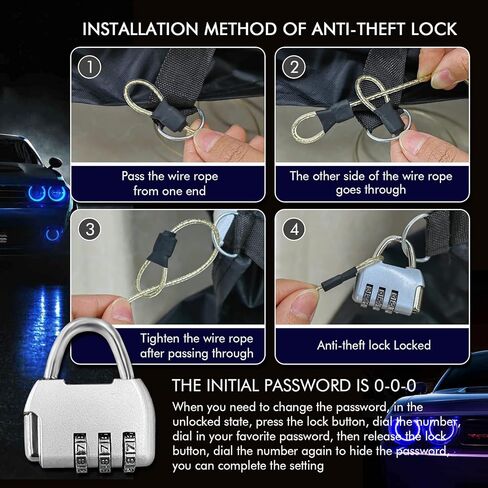 Car Cover for Honda CRV 1997-2025, Toyota RAV4 1996-2025, 210D Outdoor Waterproof UV Protection, Rain Sun Snow Protector with Cotton Layer, Zipper Door, Reflective Strip, Storage Bag in Kuwait