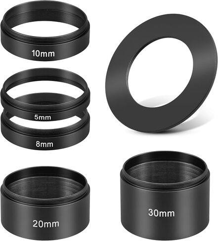 Astromania M48x0.75 Female Rotation Lock Ring Telescope Adapter - Bundle with - 2" Extension Tube Kit 5 8 10 20 30mm in Saudi Arabia