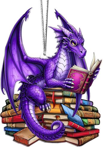 Book Dragon Ornament Lovers Homes ، فريدة من نوعها عيد الميلاد الحلي الرابعة الجناح الرابع ، DND ، هدايا Acotar Bookish للنساء ، ديكور الأشجار تحت عنوان الخيال للقراء ، NOURM (STIRSTAIN) in Saudi Arabia