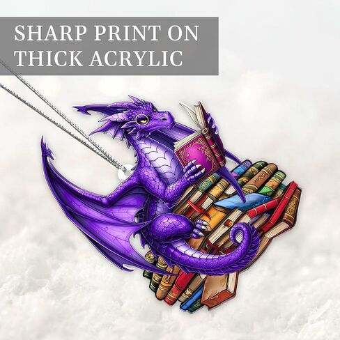 Book Dragon Ornament Lovers Homes ، فريدة من نوعها عيد الميلاد الحلي الرابعة الجناح الرابع ، DND ، هدايا Acotar Bookish للنساء ، ديكور الأشجار تحت عنوان الخيال للقراء ، NOURM (STIRSTAIN) in Saudi Arabia