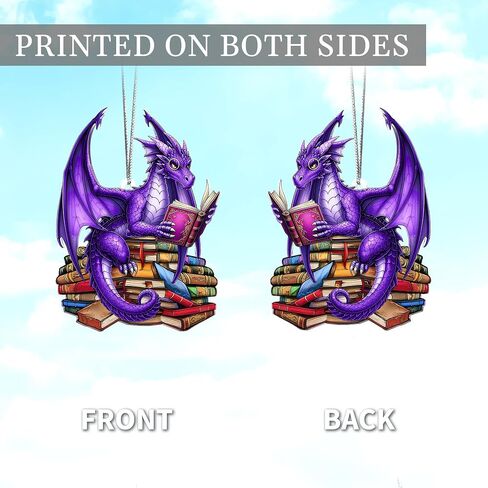 Book Dragon Ornament Lovers Homes ، فريدة من نوعها عيد الميلاد الحلي الرابعة الجناح الرابع ، DND ، هدايا Acotar Bookish للنساء ، ديكور الأشجار تحت عنوان الخيال للقراء ، NOURM (STIRSTAIN) in Saudi Arabia