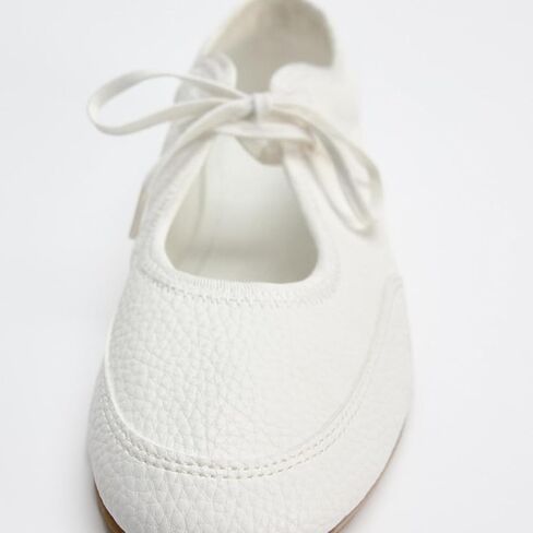 Lace Up Ballet Flats for Women Cute Tied Bow Round Toe Mary Jane Flats Comfortable Slip On Ballerina Shoes in Saudi Arabia