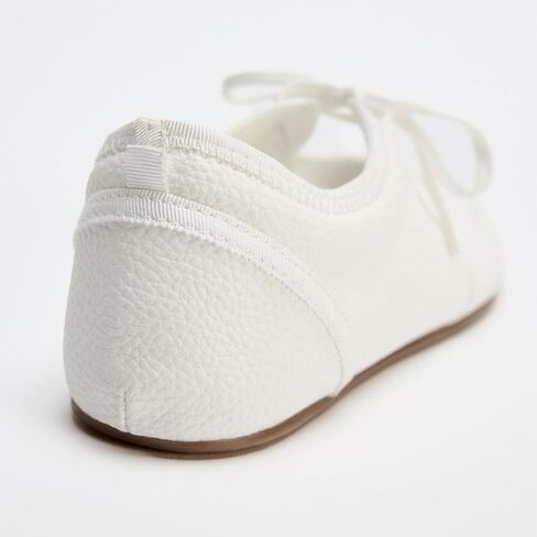 Lace Up Ballet Flats for Women Cute Tied Bow Round Toe Mary Jane Flats Comfortable Slip On Ballerina Shoes in Saudi Arabia