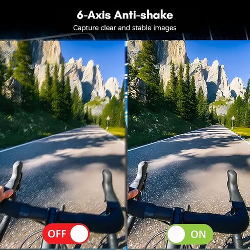 4K 30FPS Action Camera, 5G/2.4G WiFi Sports Camera with 1.33 Inch Touch Control Screens 154 Wide Angle Lens 6 Axis Gyro Stabilization for Cycling, Autorcycle (Black) in Kuwait
