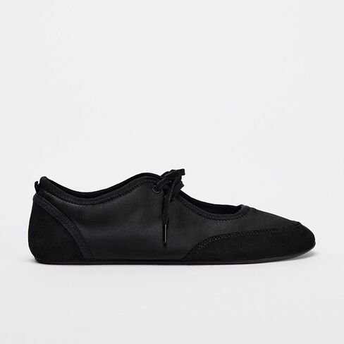 Lace Up Ballet Flats for Women Cute Tied Bow Round Toe Mary Jane Flats Comfortable Slip On Ballerina Shoes in Saudi Arabia