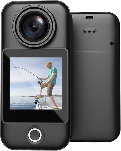 4K 30FPS Action Camera, 5G/2.4G WiFi Sports Camera with 1.33 Inch Touch Control Screens 154 Wide Angle Lens 6 Axis Gyro Stabilization for Cycling, Autorcycle (Black) in Saudi Arabia