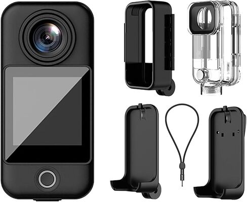 4K 30FPS Action Camera, 5G/2.4G WiFi Sports Camera with 1.33 Inch Touch Control Screens 154 Wide Angle Lens 6 Axis Gyro Stabilization for Cycling, Autorcycle (Black) in Saudi Arabia